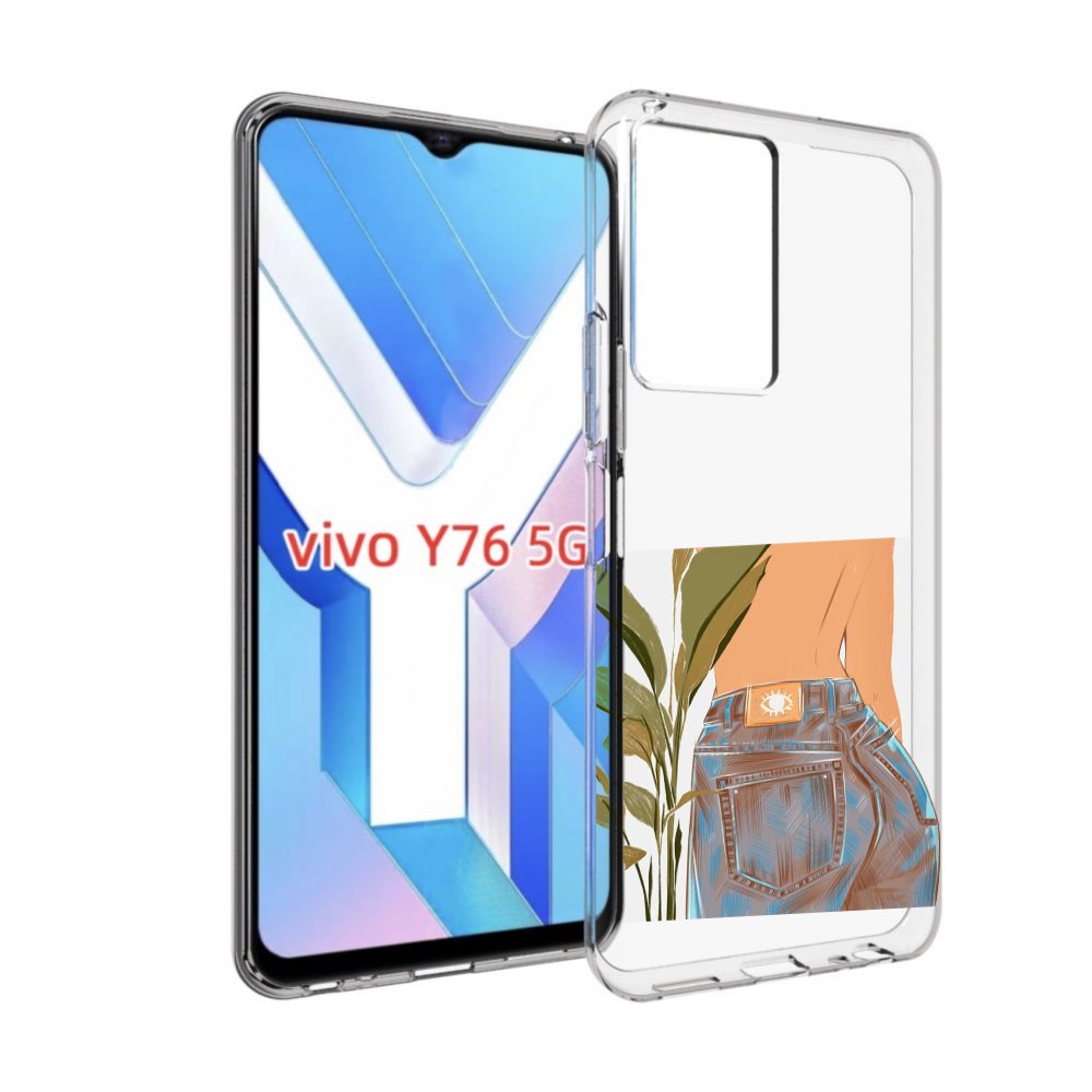 

Чехол MyPads девушка-в-джинсах для Vivo Y76 5G, Прозрачный, Tocco