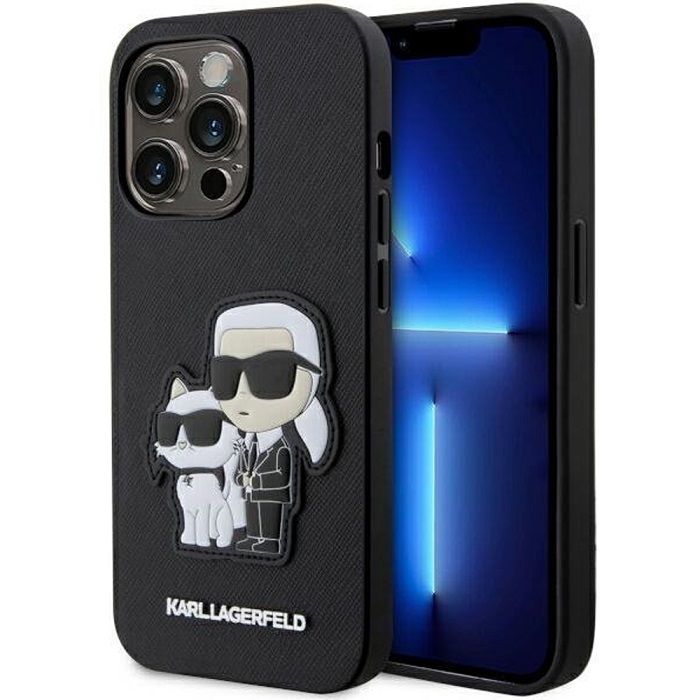 Чехол Karl Lagerfeld PU Saffiano NFT Karl and Choupette Hard Black для iPhone 14 Pro Max