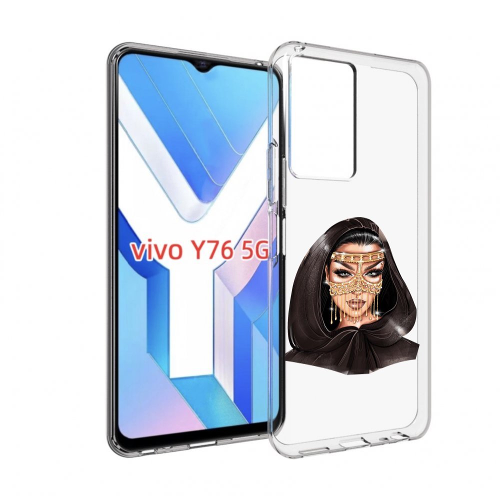 

Чехол MyPads девушка-в-золотой-маске для Vivo Y76 5G, Прозрачный, Tocco