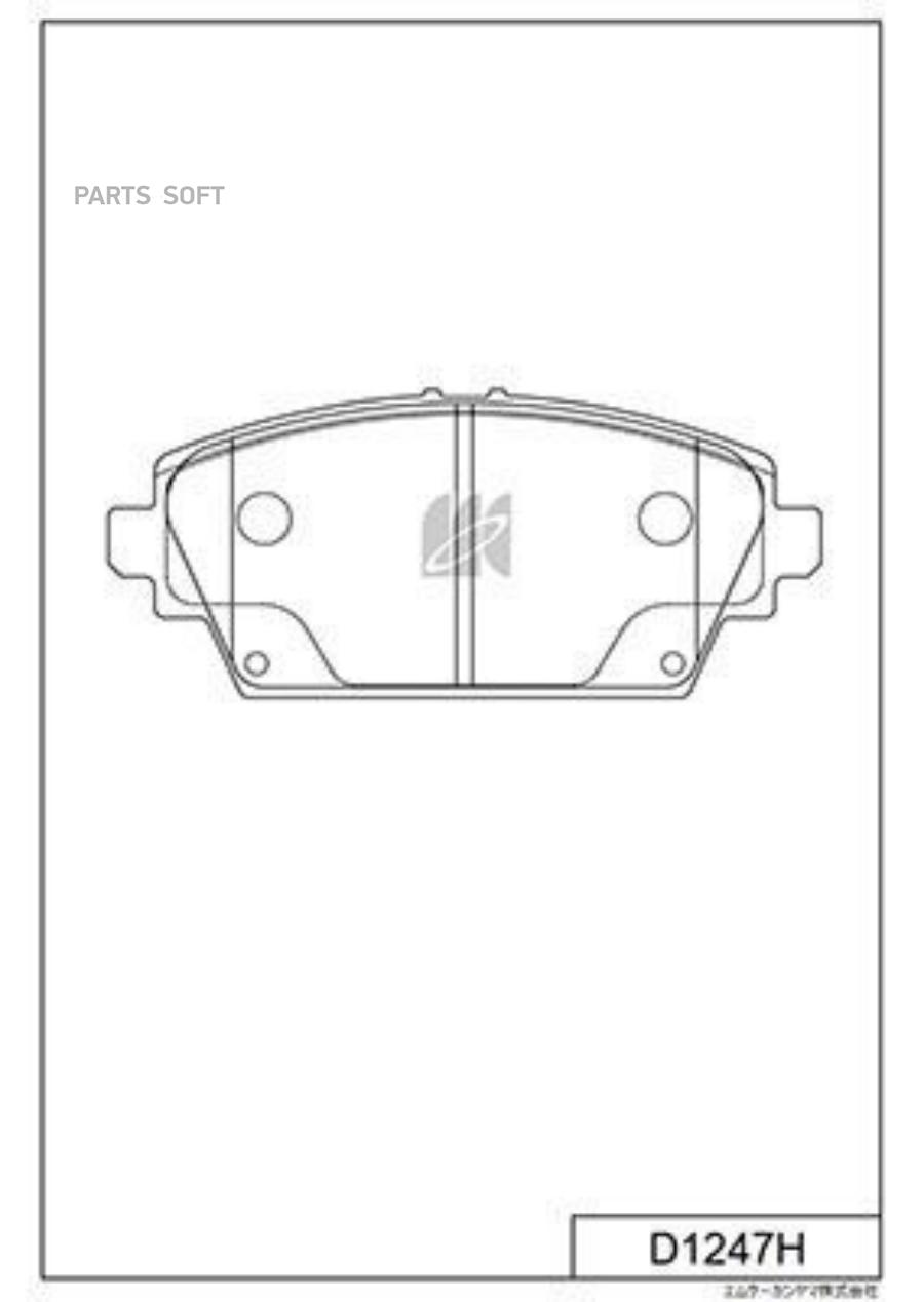 

Колодки Тормозные Дисковые Пер.Nissan Primera (P12) 02-,Almera Tino 00-05 D1247h Kashiyama