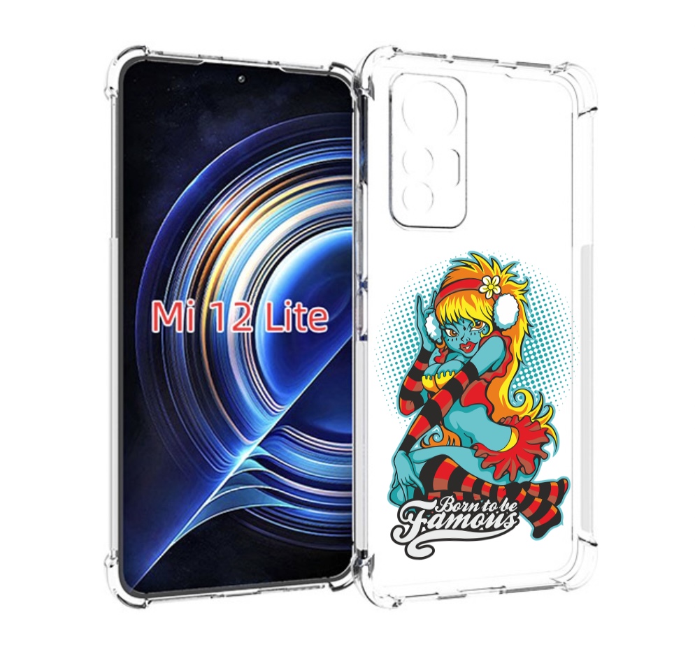 

Чехол MyPads нарисованная девушка в наушниках для Xiaomi 12 Lite, Прозрачный, Tocco