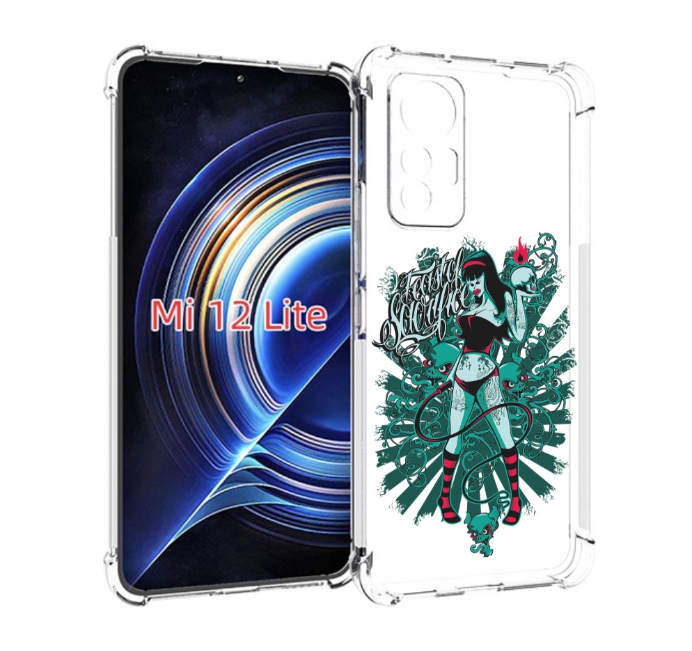 

Чехол MyPads нарисованная девушка в татуировках для Xiaomi 12 Lite, Прозрачный, Tocco