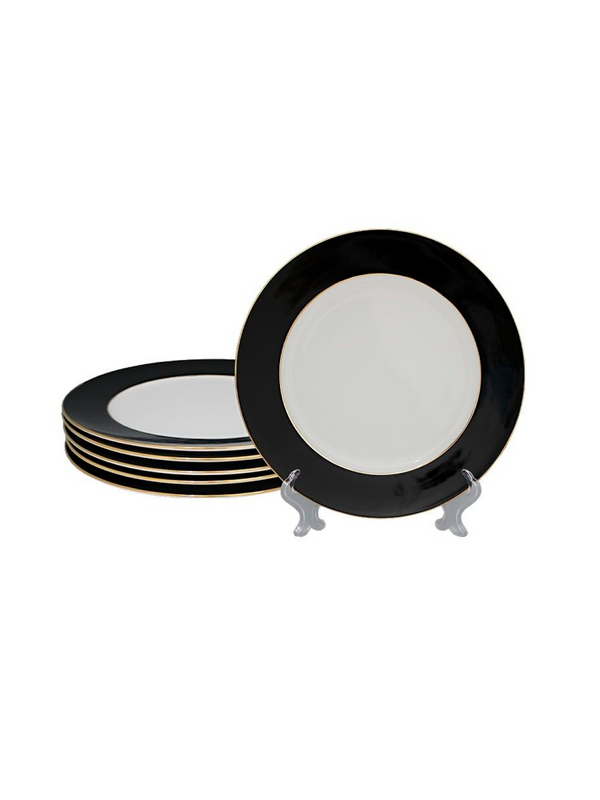 

Набор тарелок 6 шт фарфор Lenardi Black 20см 108-293, Черный