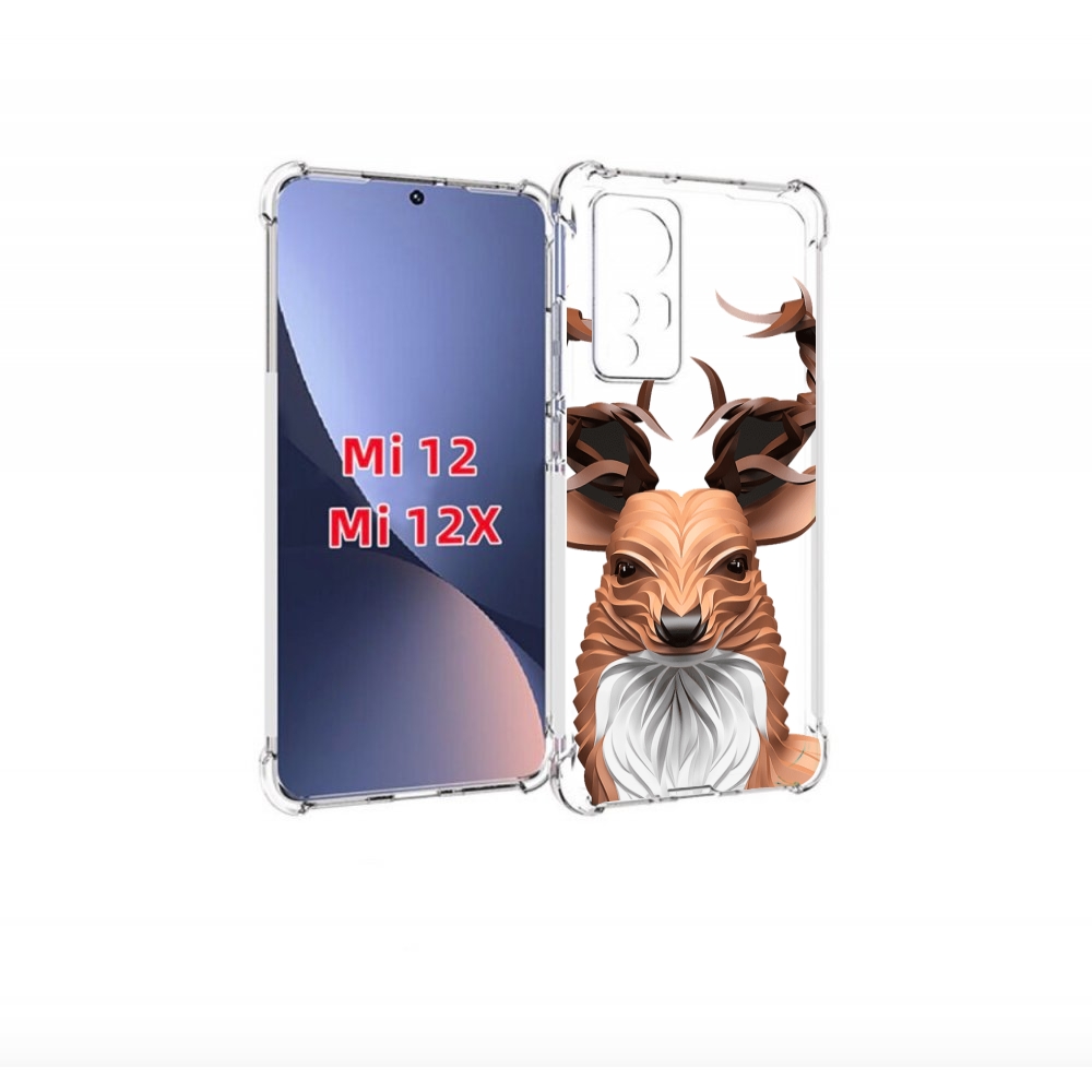 

Чехол-бампер MyPads 3D-олень для Xiaomi 12/Xiaomi 12X противоуда, Прозрачный, Tocco