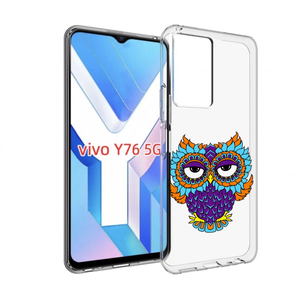 

Чехол MyPads Цветная сова для Vivo Y76 5G, Прозрачный, Tocco