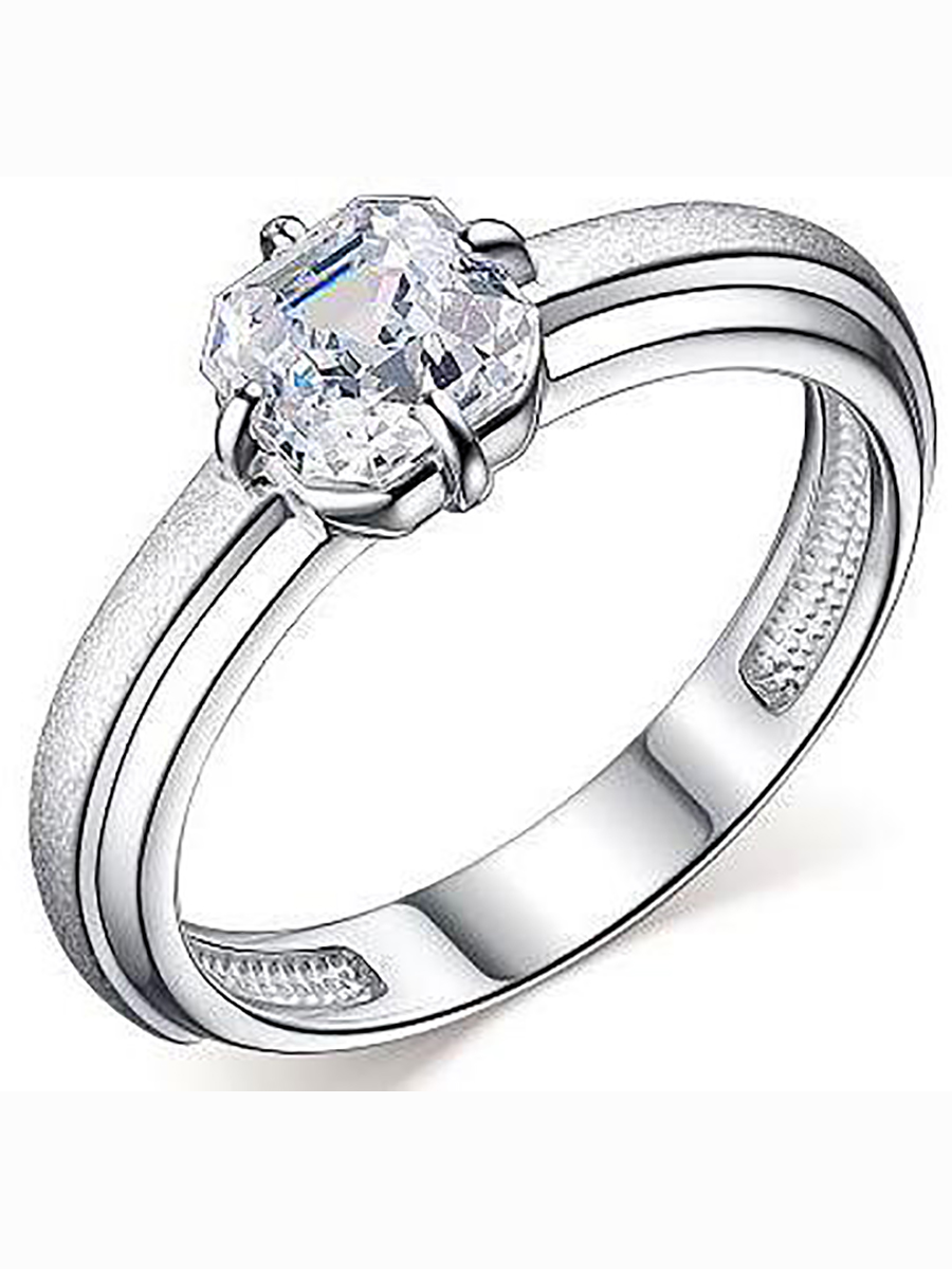 

Кольцо с 1 кристаллом swarovski из серебра р. 16 Алкор серебро 01-2485_00СВ-00, 01-2485_00СВ-00
