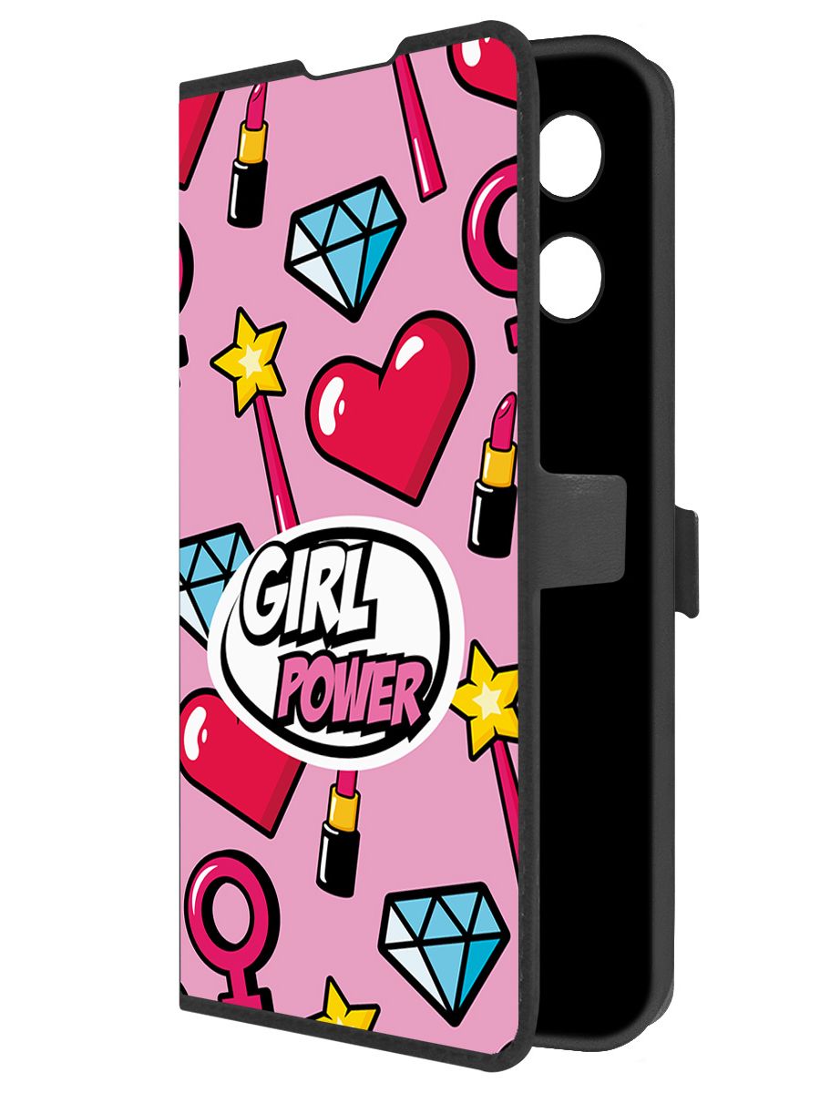 

Чехол-книжка Krutoff Eco Book для Tecno Camon 30S Pro Girl Power (черный)