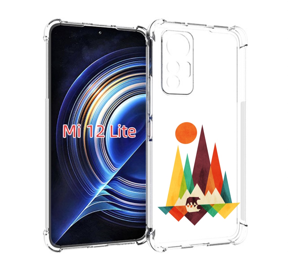 

Чехол MyPads нарисованные горы с медведем для Xiaomi 12 Lite, Прозрачный, Tocco