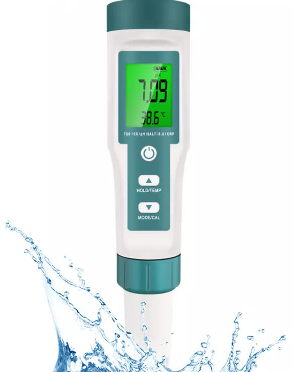 Тестер качества воды Veker PH129BL (PH, PPM, TDS, ОВП, жесткость, температура, соленость)