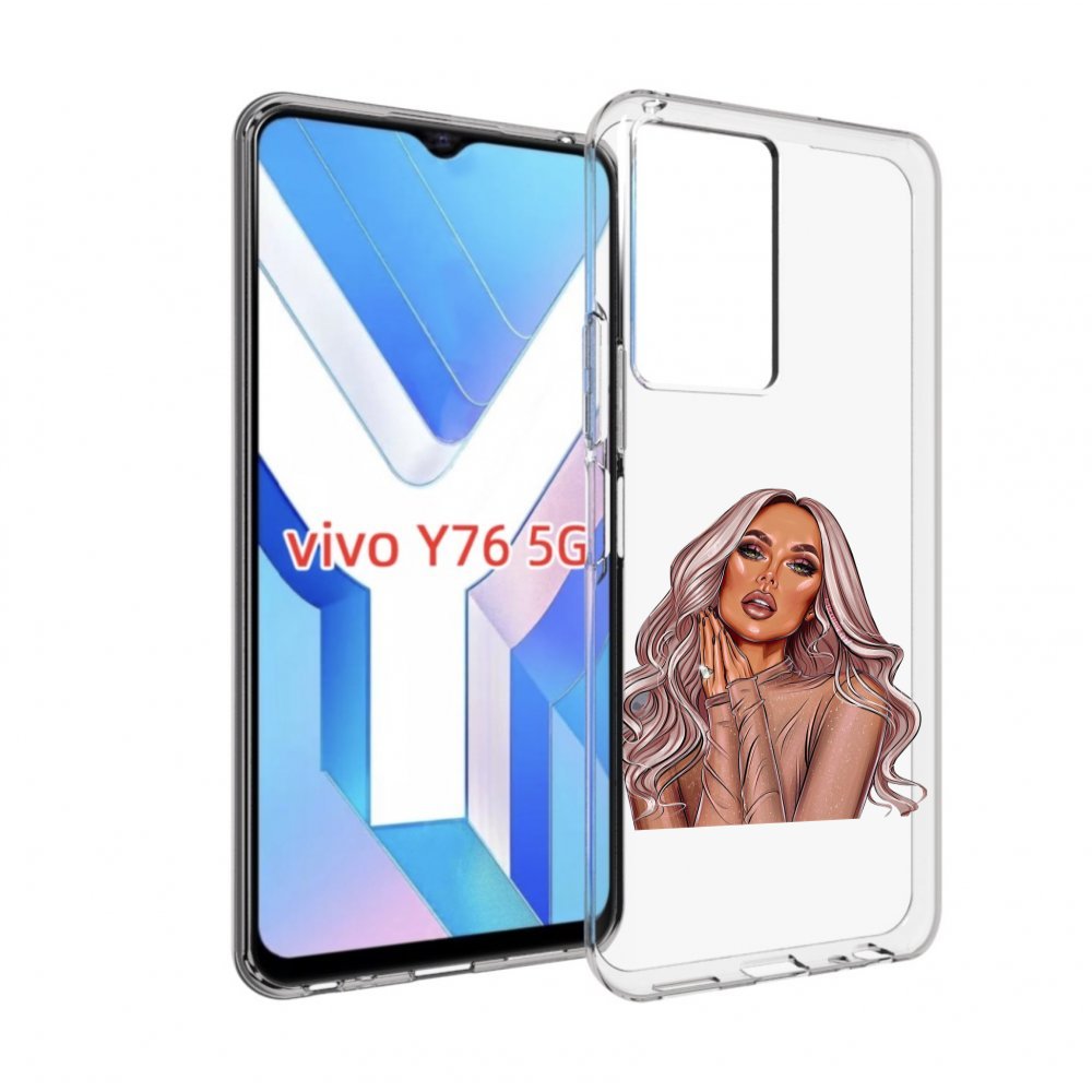 

Чехол MyPads девушка-в-коричневых-оттенках для Vivo Y76 5G, Прозрачный, Tocco