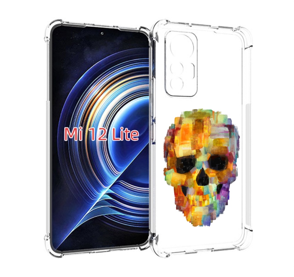 

Чехол MyPads нарисованный череп для Xiaomi 12 Lite, Прозрачный, Tocco