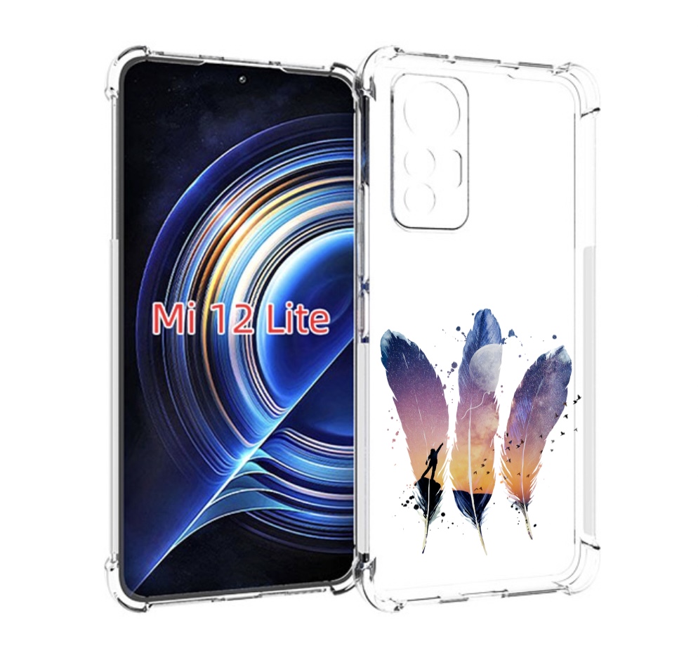 

Чехол MyPads небесные перья для Xiaomi 12 Lite, Прозрачный, Tocco