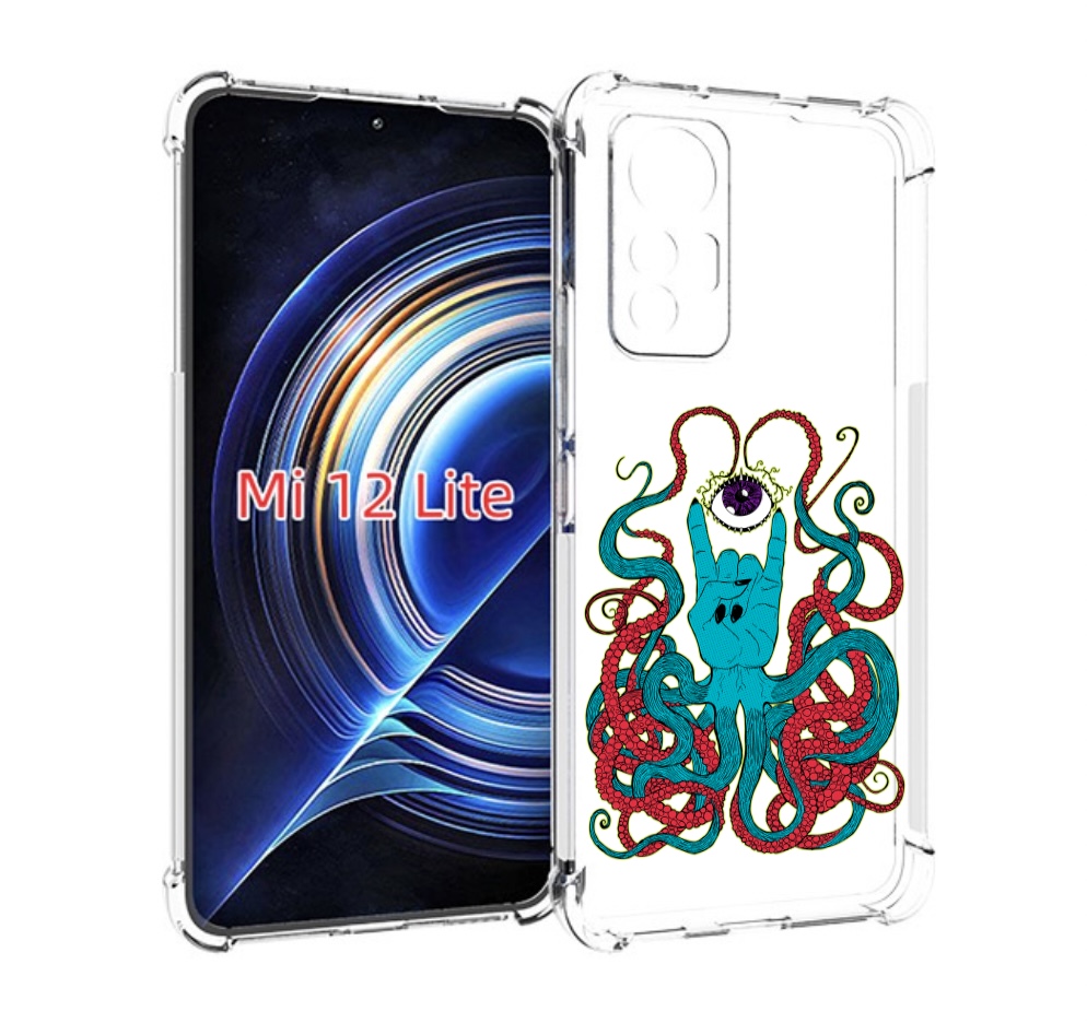 

Чехол MyPads осьминог-рука абстракция для Xiaomi 12 Lite, Прозрачный, Tocco