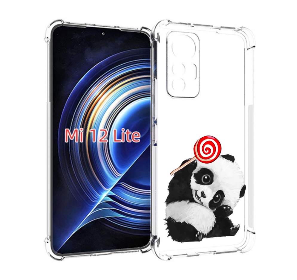 

Чехол MyPads панда с леденцом для Xiaomi 12 Lite, Прозрачный, Tocco