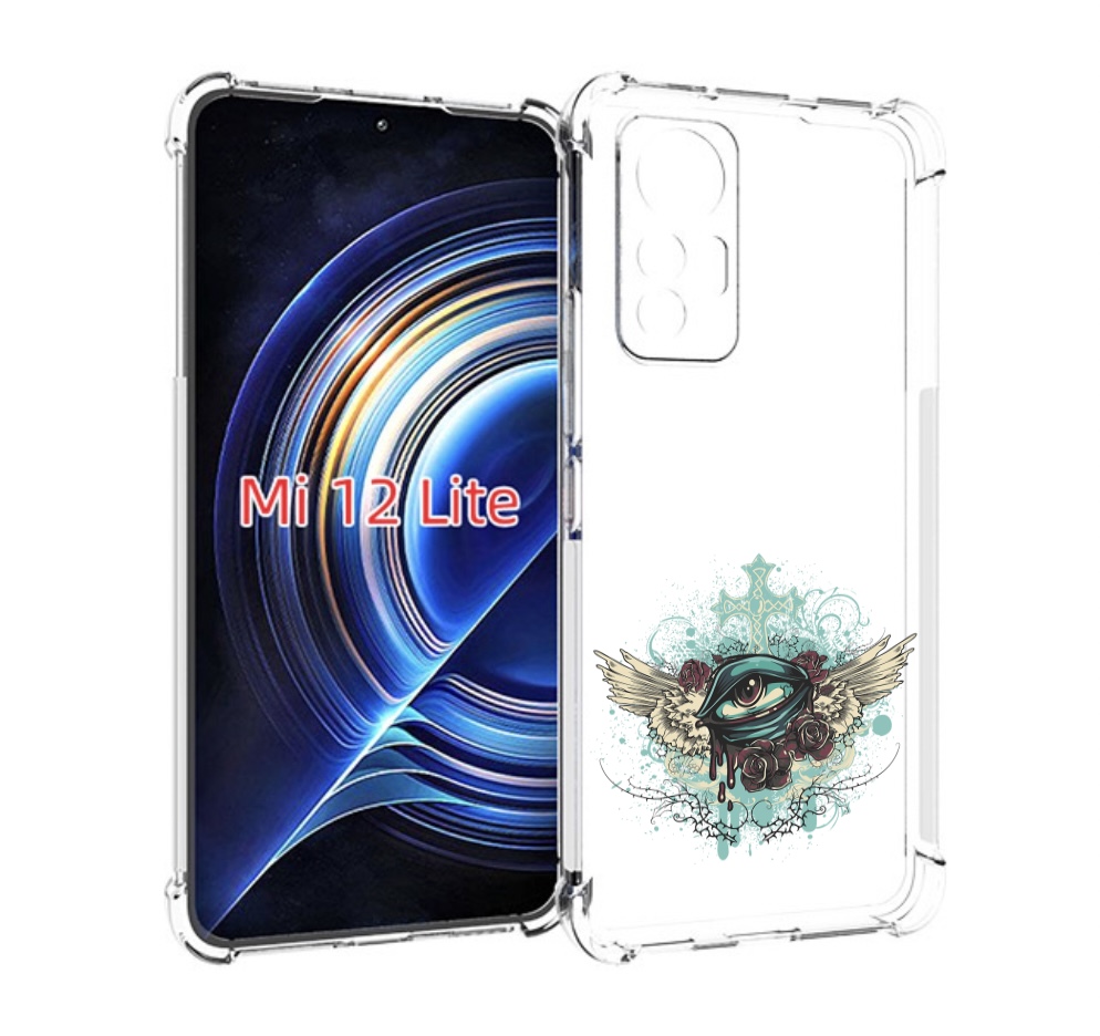 

Чехол MyPads плачущий глаз с крыльями для Xiaomi 12 Lite, Прозрачный, Tocco