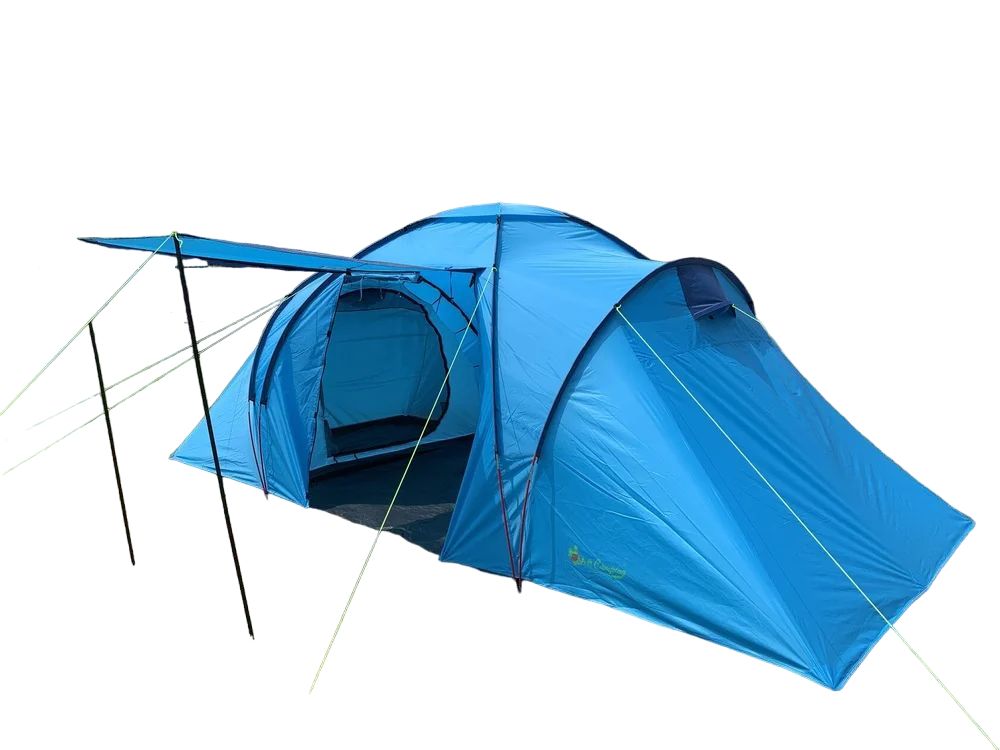 

Палатка 4-местная MirCamping Палатка туристическая с тамбуром, 2слойная, Синий, 839290239