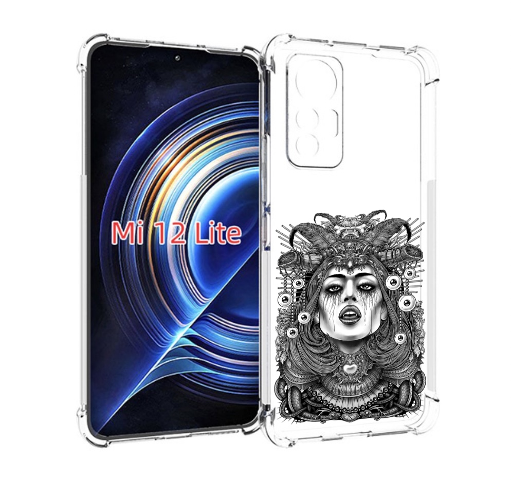 

Чехол MyPads портрет девушки черно белый для Xiaomi 12 Lite, Прозрачный, Tocco