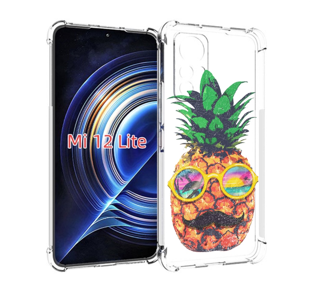 

Чехол MyPads прикольный ананас с лицом для Xiaomi 12 Lite, Прозрачный, Tocco