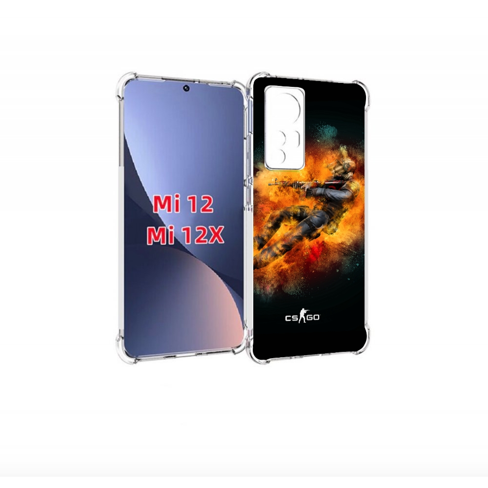 

Чехол-бампер MyPads CS-go-Контр-террорист мужской для Xiaomi 12/, Прозрачный, Tocco