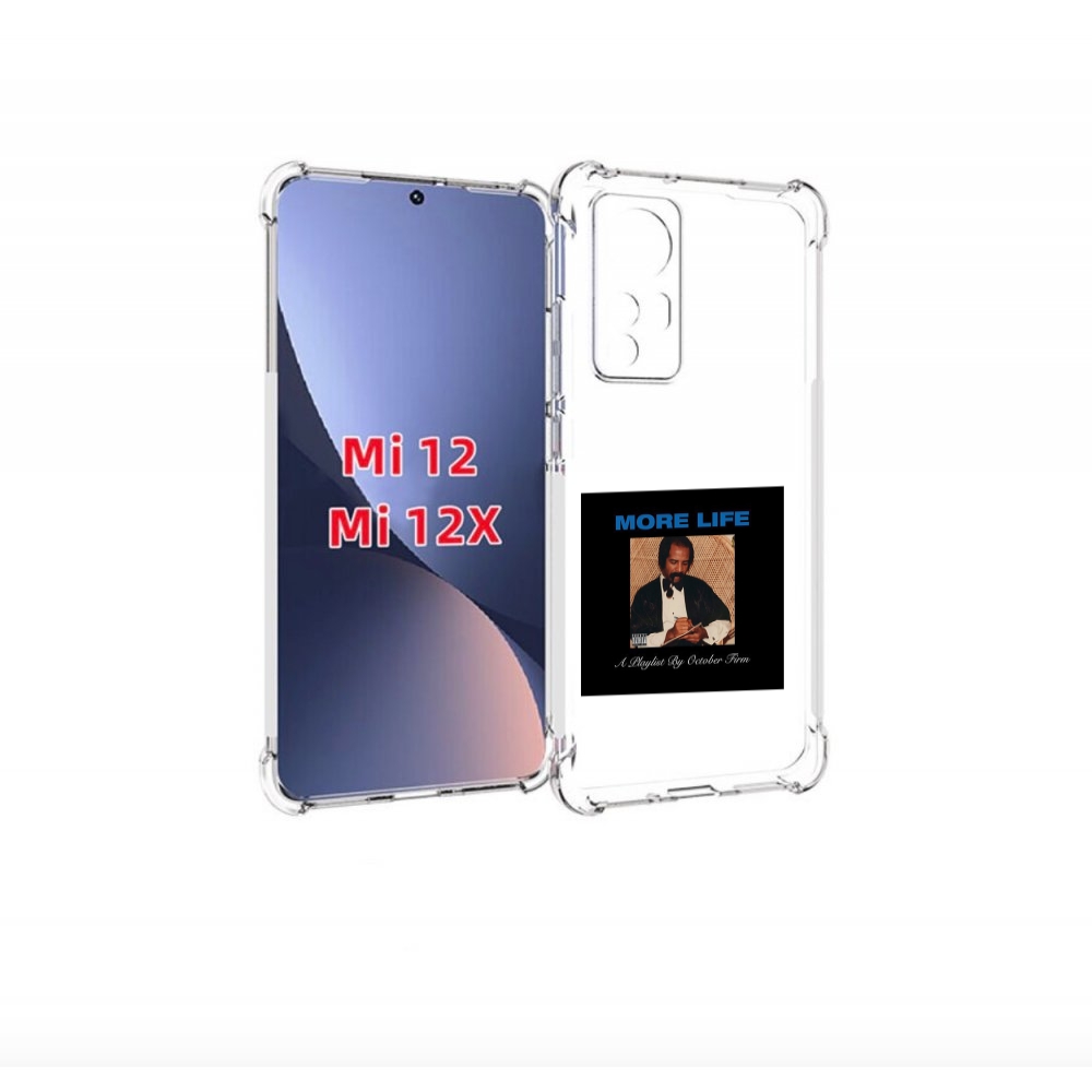 

Чехол-бампер MyPads Drake - More Life для Xiaomi 12/Xiaomi 12X п, Прозрачный, Tocco