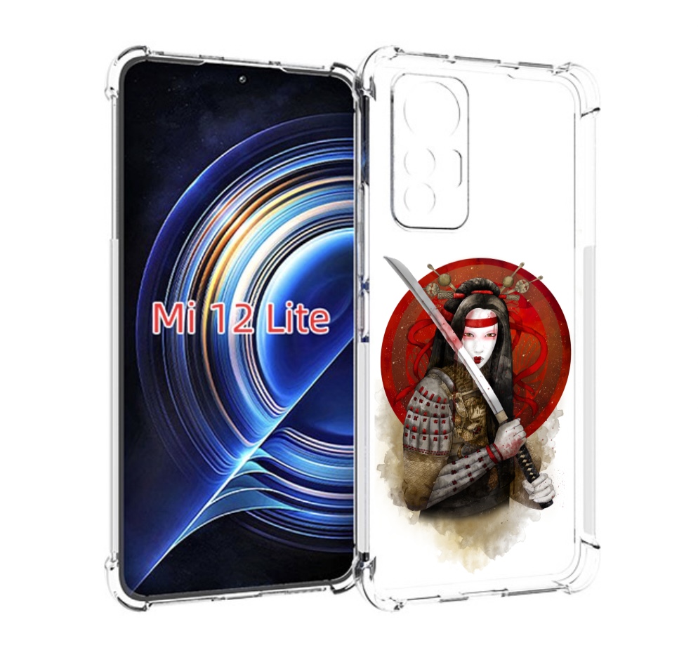 

Чехол MyPads рисованная девушка с катаной для Xiaomi 12 Lite, Прозрачный, Tocco