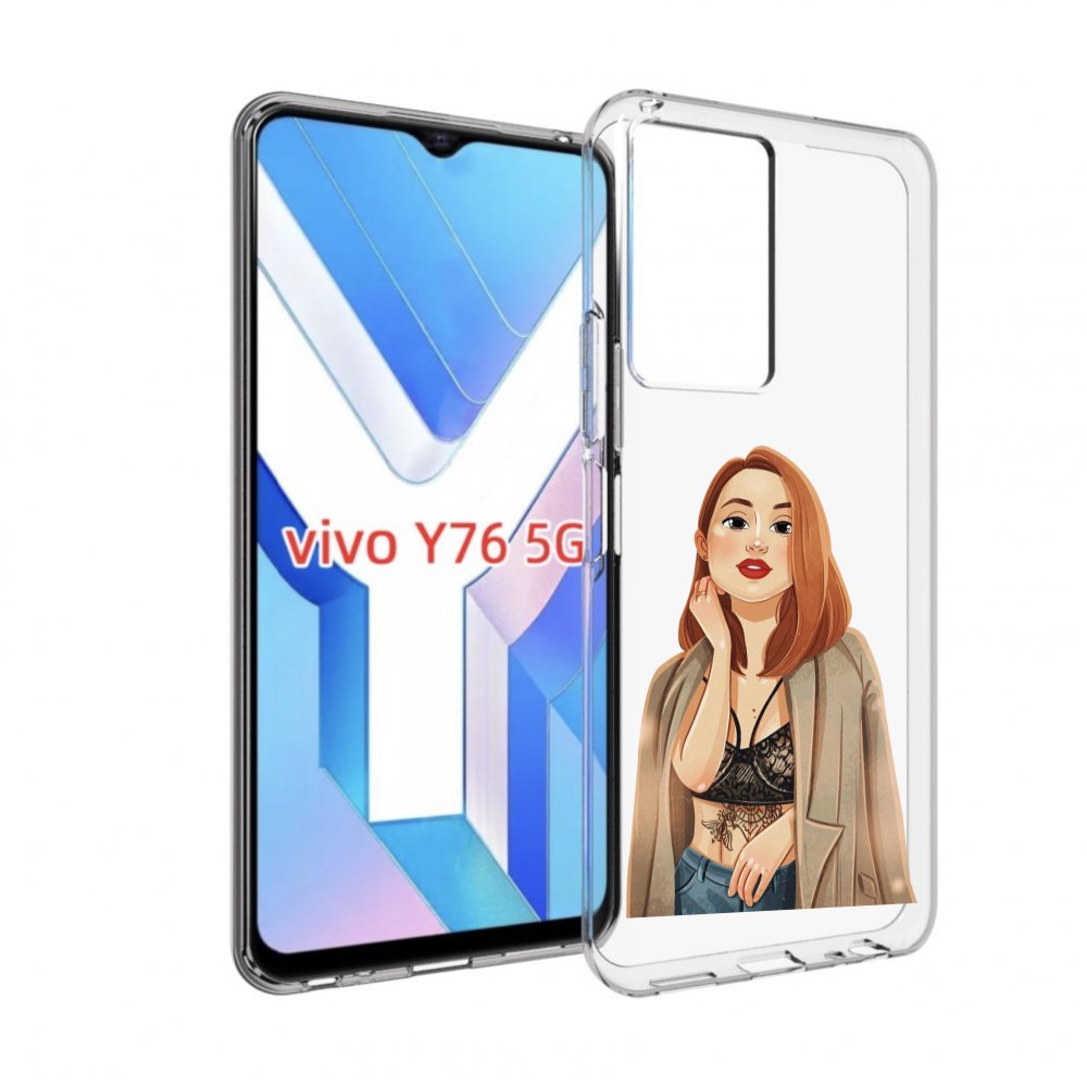 

Чехол MyPads девушка-в-кружевном-2 для Vivo Y76 5G, Прозрачный, Tocco