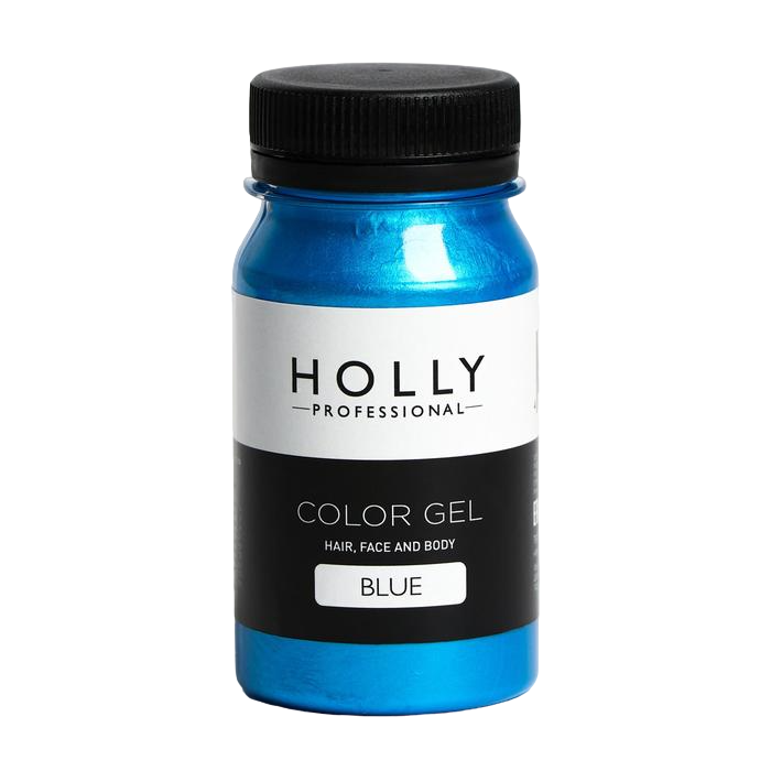 

Декоративный гель для волос, лица и тела COLOR GEL Holly Professional, Blue, 100 мл