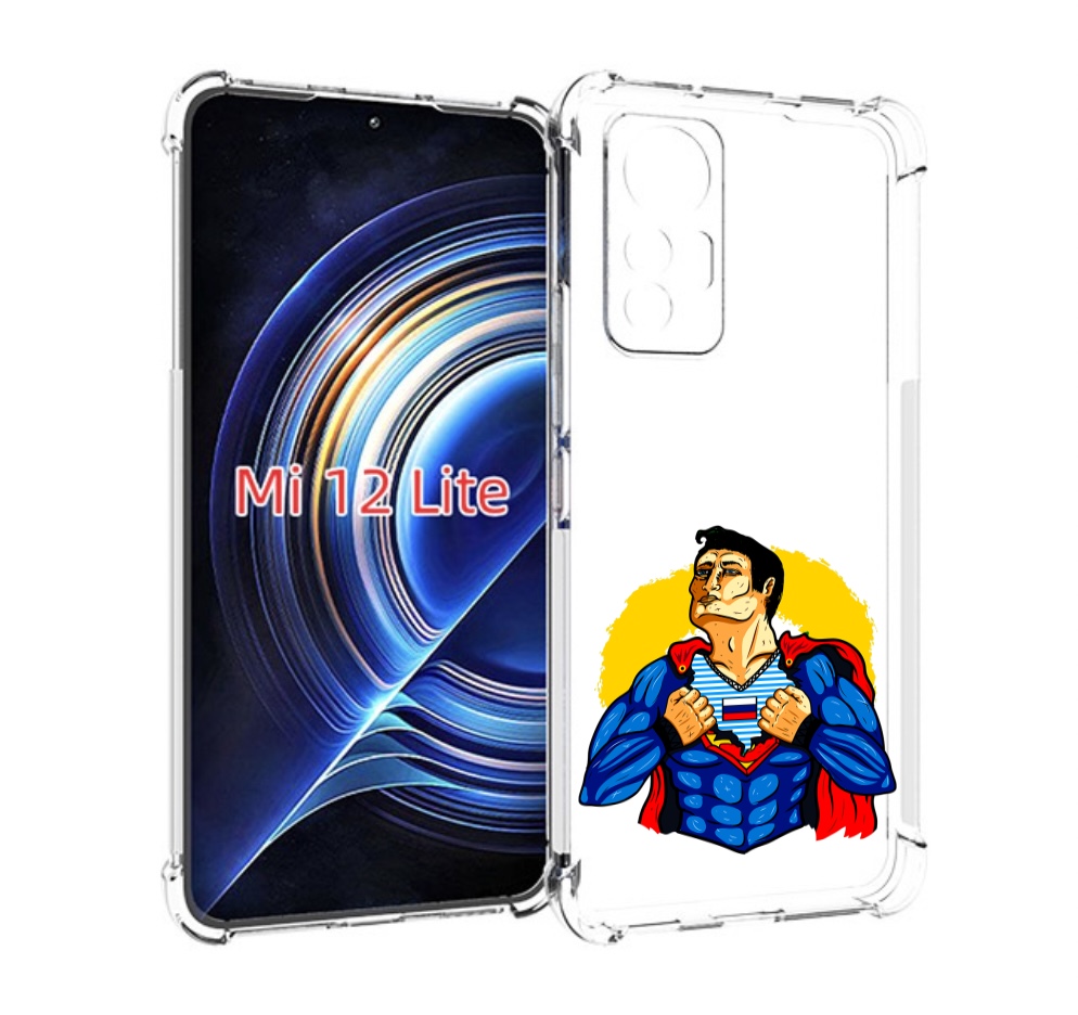 

Чехол MyPads русский супермен для Xiaomi 12 Lite, Прозрачный, Tocco