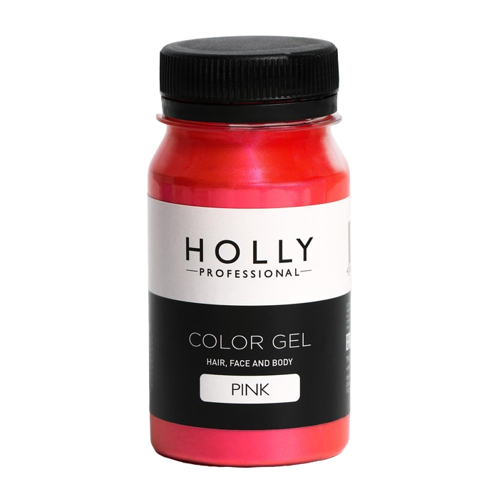 

Декоративный гель для волос, лица и тела COLOR GEL Holly Professional, Pink, 100 мл