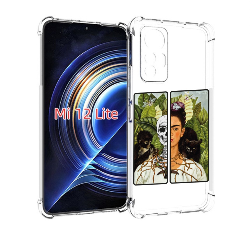 

Чехол MyPads сдвоенная картинка девушка скелет для Xiaomi 12 Lite, Прозрачный, Tocco