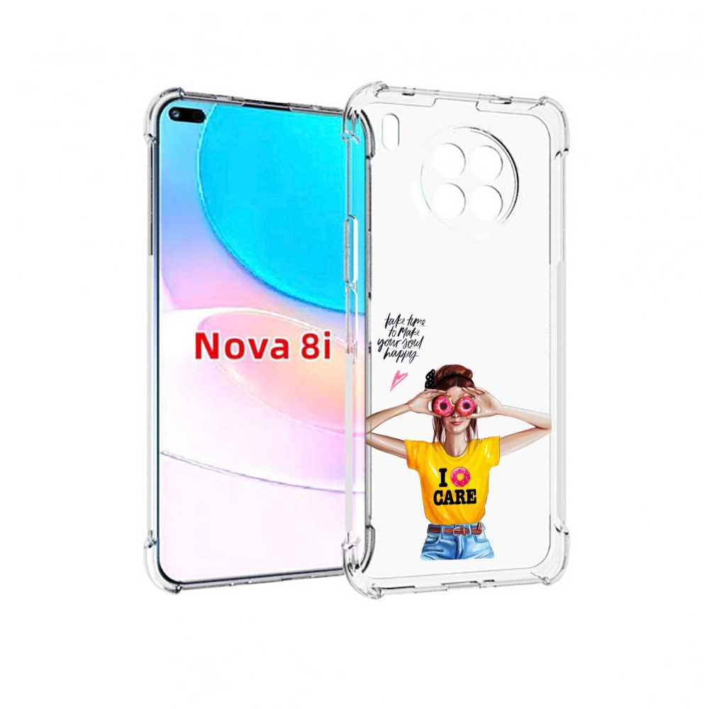 

Чехол бампер MyPads Девушка-с-пончиками женский для Huawei Nova, Прозрачный, Tocco