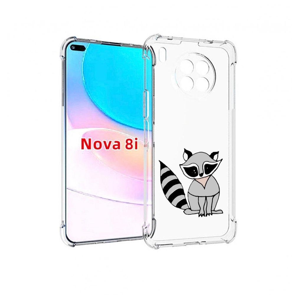 

Чехол бампер MyPads Енотик для Huawei Nova 8i, Прозрачный, Tocco
