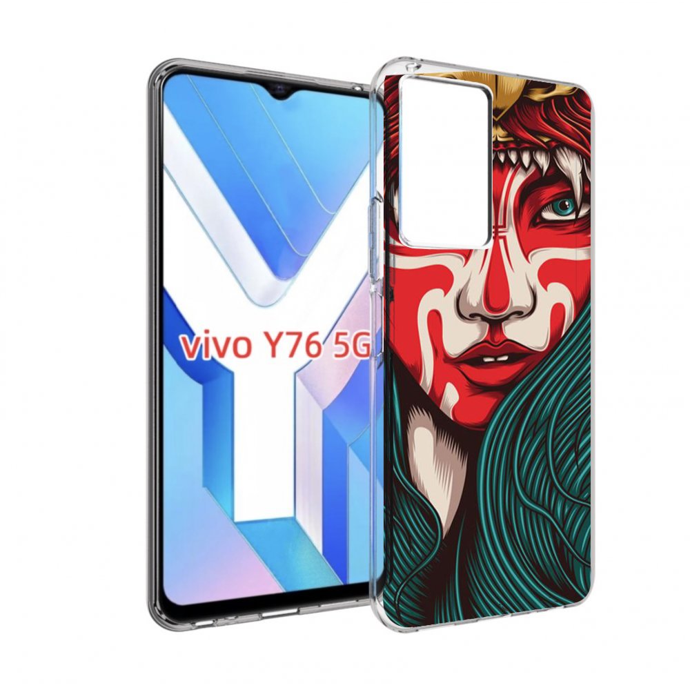 

Чехол MyPads девушка-в-маскировке для Vivo Y76 5G, Прозрачный, Tocco
