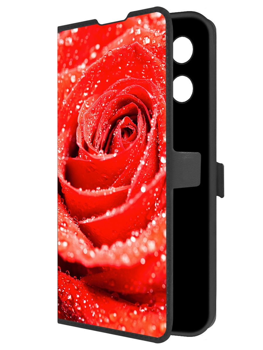 

Чехол-книжка Krutoff Eco Book для Tecno Camon 30S Pro Роза (черный)