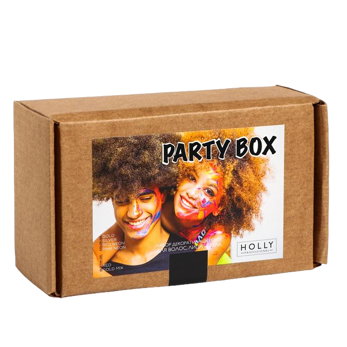 

Набор декоративных гелей для волос, лица и тела Holly Professional PARTY BOX, 6 шт, 120 мл