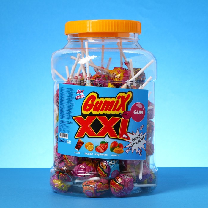 

Леденцы карамельные на палочке "Gumix", 24 г