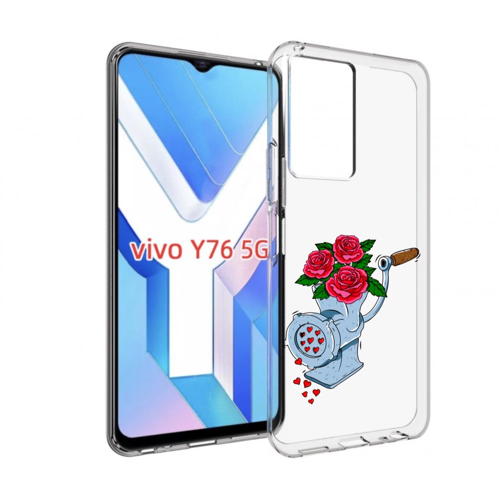 

Чехол MyPads Цветочные сердца для Vivo Y76 5G, Прозрачный, Tocco