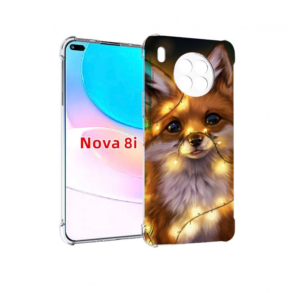 Чехол бампер MyPads Лисенок-в-гирлянде для Huawei Nova 8i