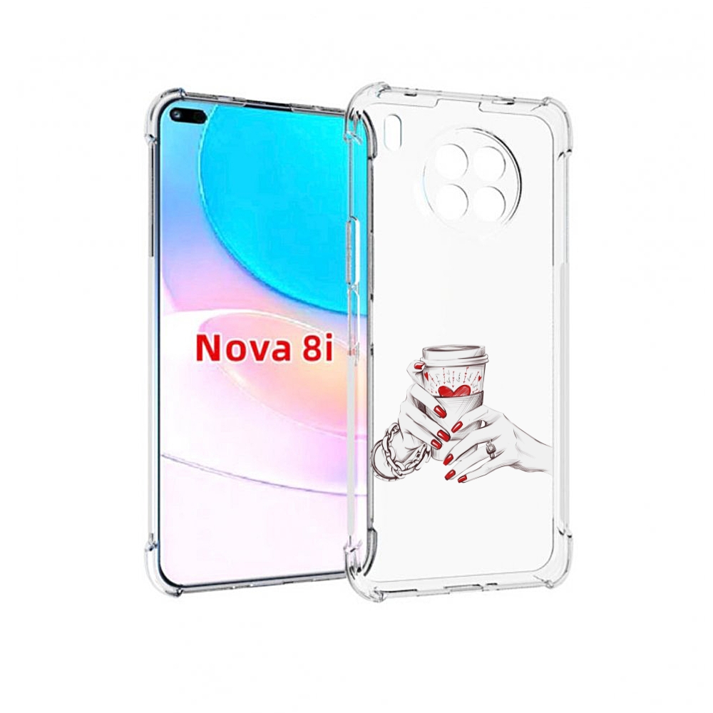 

Чехол бампер MyPads Любовный-стакан для Huawei Nova 8i, Прозрачный, Tocco