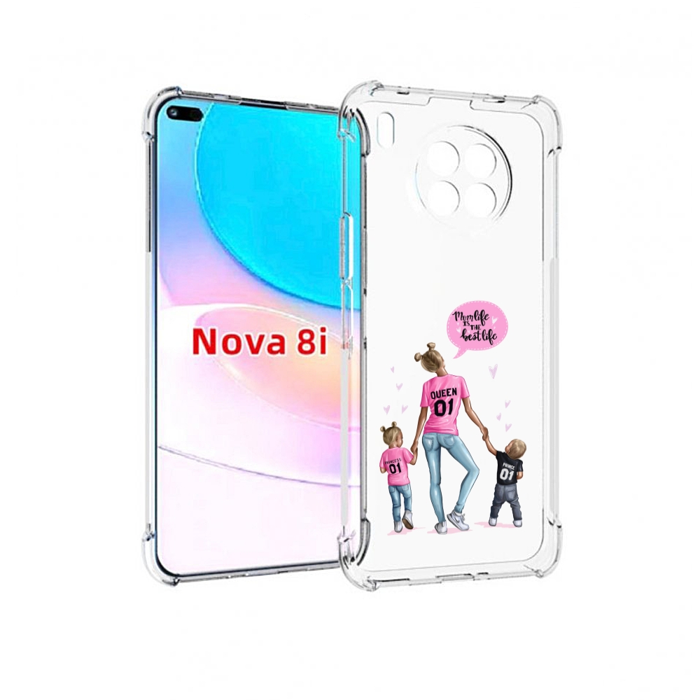 

Чехол бампер MyPads Мама-королева женский для Huawei Nova 8i, Прозрачный, Tocco