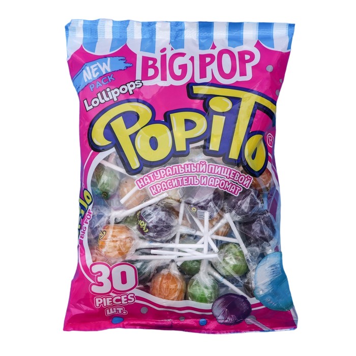 

Леденцы карамельные на палочке POPITO, 30 г