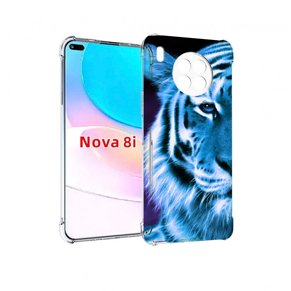 

Чехол бампер MyPads Половина-тигра мужской для Huawei Nova 8i, Прозрачный, Tocco