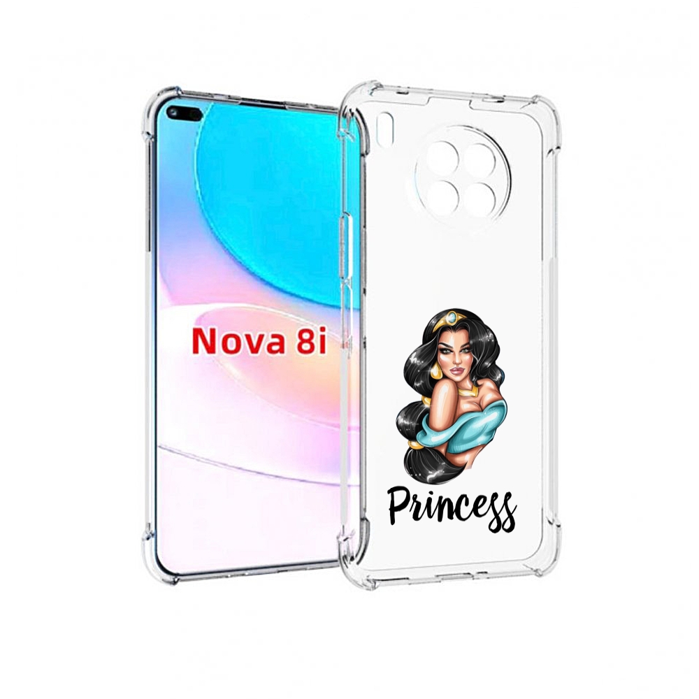 

Чехол бампер MyPads Принцесса-Жасмин женский для Huawei Nova 8i, Прозрачный, Tocco