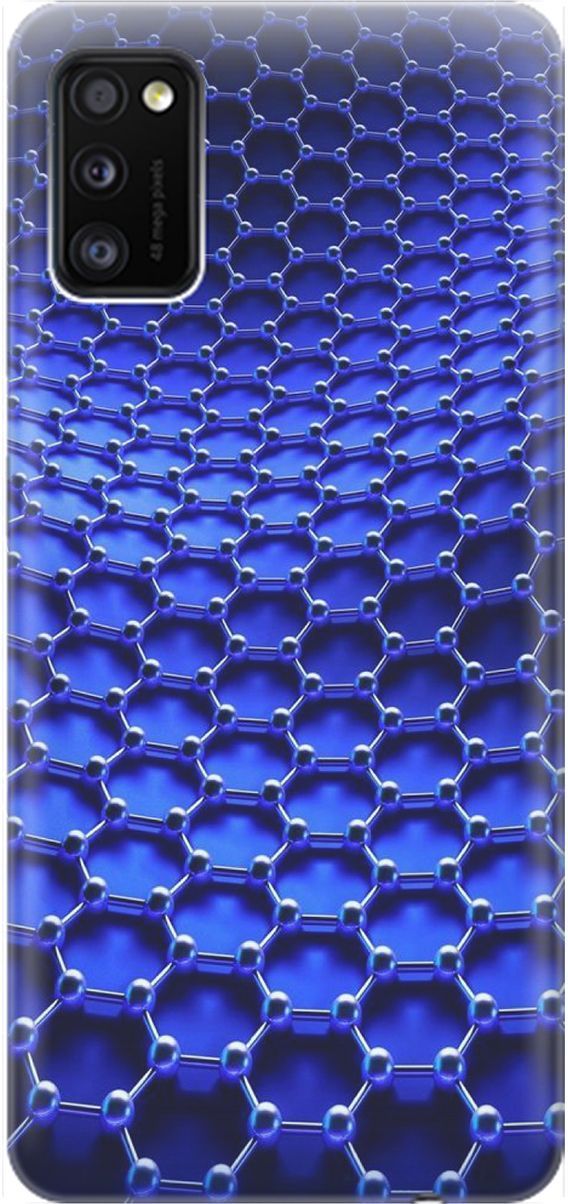 

Силиконовый чехол на Samsung Galaxy A41 с принтом "Молекулярная цепь", Синий;черный, 1537