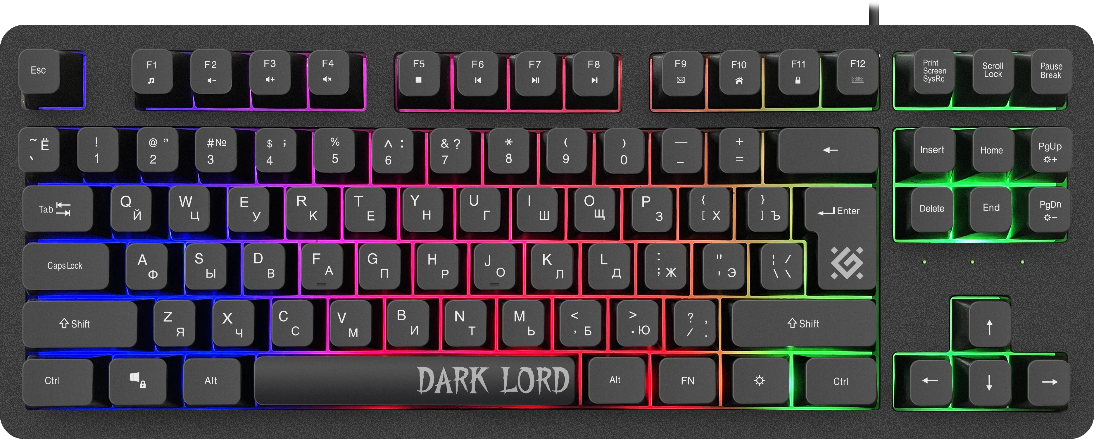 

Проводная клавиатура Defender Dark Lord GK-580 (45580) Черный, Dark Lord GK-580