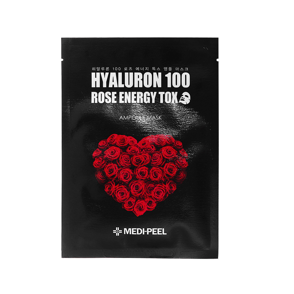 Маска MEDI-PEEL Hyaluron 100 Rose Energy Tox с экстрактом розы и иалуроновой кислотой