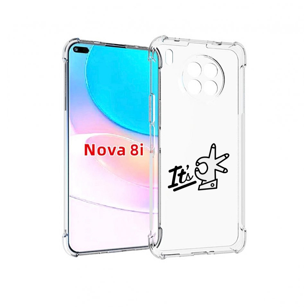 

Чехол бампер MyPads все-ок для Huawei Nova 8i, Прозрачный, Tocco