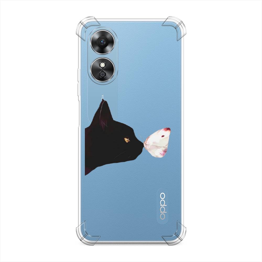 

Чехол Awog на Oppo A17 "Черный кот и бабочка", Бежевый;черный, 2512051-1