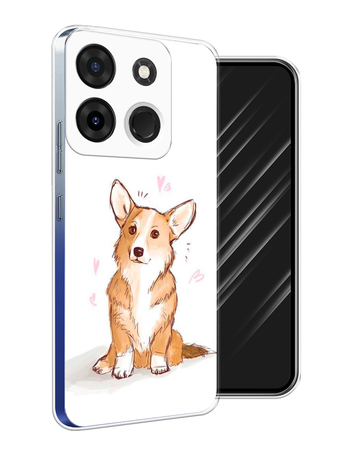

Чехол Awog на Infinix Smart 7 Plus "Корги любовь", Бежевый;белый, 3103950-1