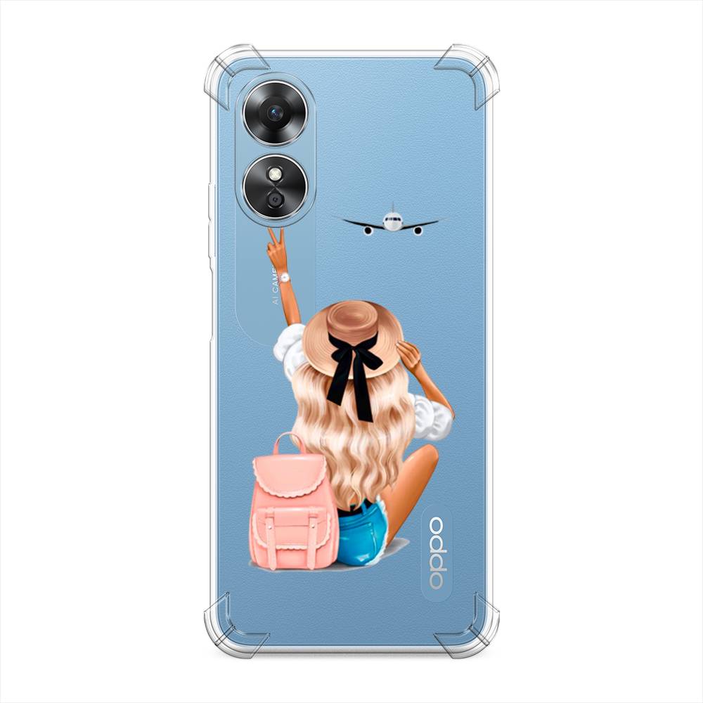 

Чехол Awog на Oppo A17 "Автостопом самолетом", Бежевый;розовый;голубой, 2512051-1